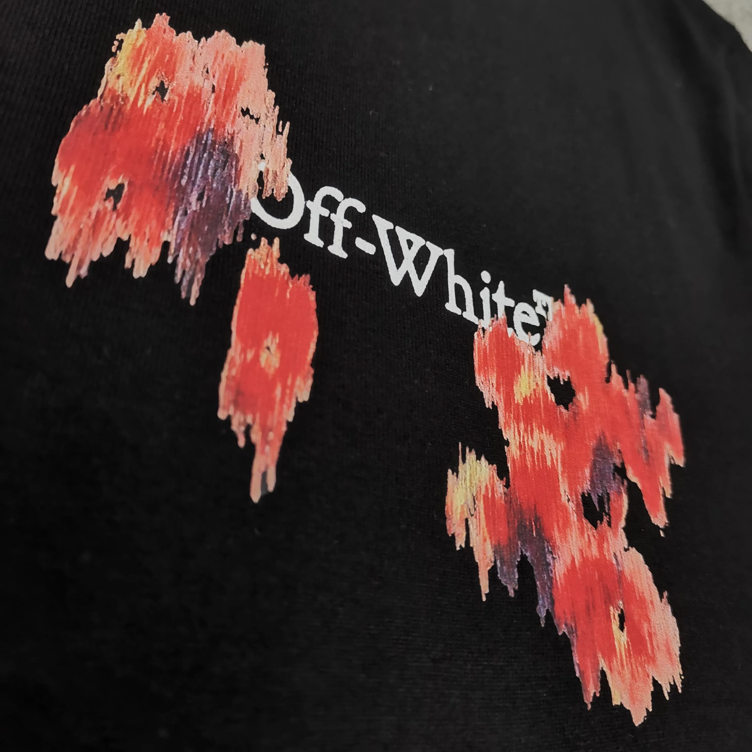 Top version ❤️off white new loose version painted arrow short-sleeved T-shirt Size: S M L XL Color: Black White P240